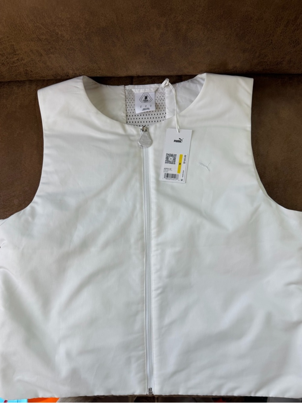 Puma White Jacket with Subtle Gray Accents